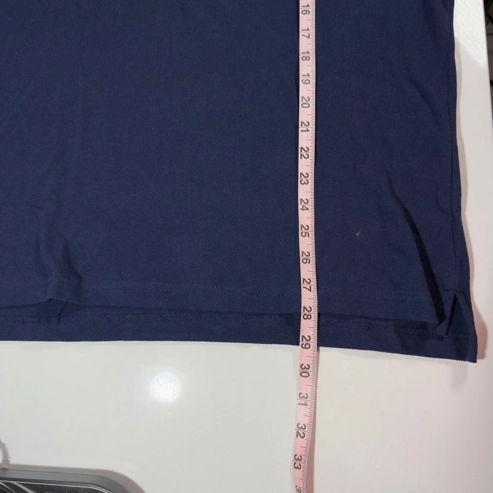 Polo Ralph Lauren Polo Shirt Mens XXL Navy New Custom Fit Mesh Pony Logo